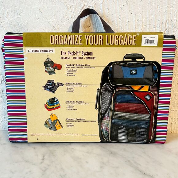Eagle Creek Pack-It-System Folder 18 Garment Travel Organizer - Striped Set of 2 - Picture 2 of 9